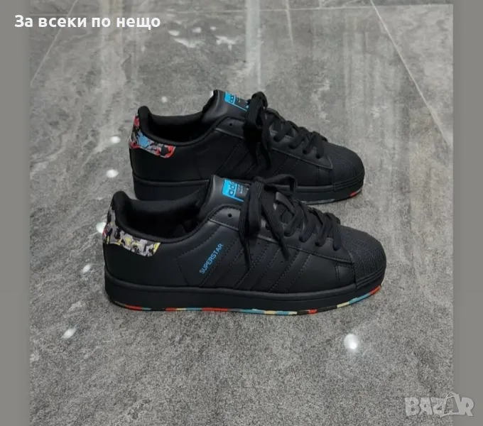 Adidas Superstar Дамски Черни Маратонки👟Дамски Спортни Обувки В Черен Цвят Адидас Суперстар, снимка 1