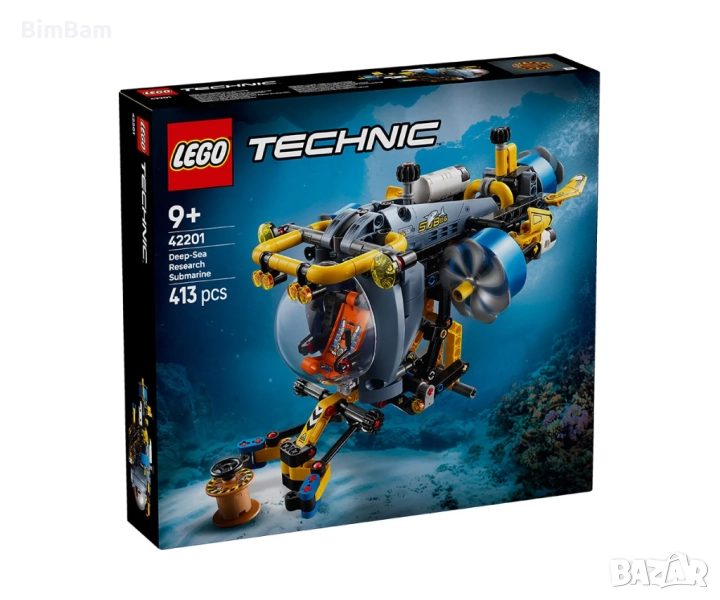 Конструктор LEGO® Technic 42201 - Дълбоководна изследователска подводница / 413 части, снимка 1