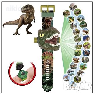 3D глава Динозаври Динозавър Джурасик парк детски часовник прожектор, снимка 1