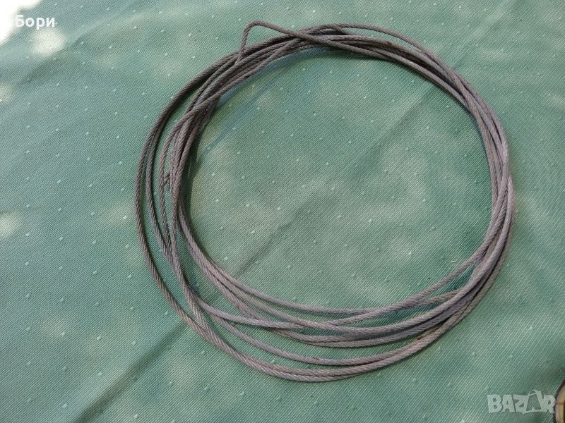 Стоманено въже 7м /фи 4мм, снимка 1