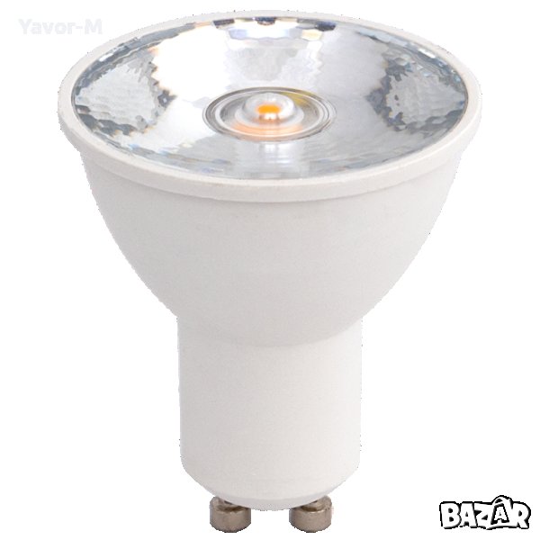 LED лампа луничка 6W, GU10, 2700K, 220V-240V AC, 15°, Топла светлина, Ultralux - LZ10627, снимка 1