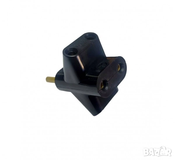 Компактен разклонител, 220V, 10A, 6х3.5 см, Черен, снимка 1