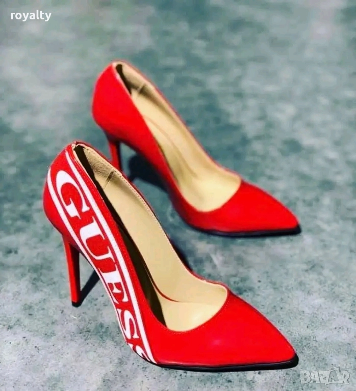 Guess Червени Дамски Обувки На Ток 36-40 Номер , снимка 1