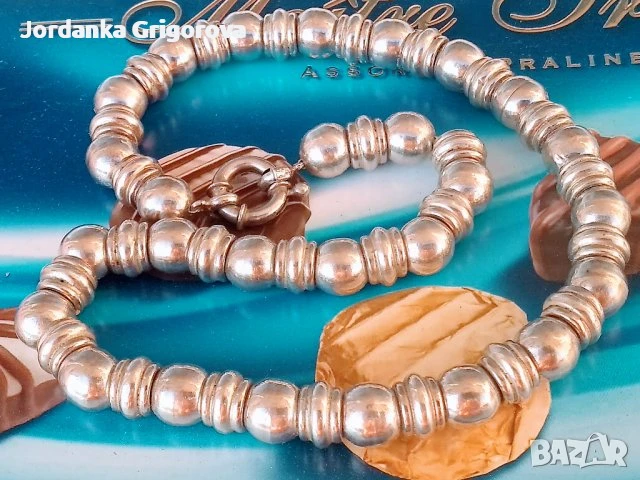 Масивено, сребърено колие, снимка 1