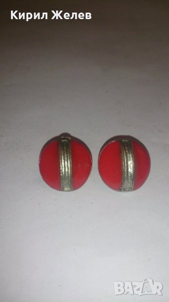 Винтидж емайлирани дамски обеци -13884, снимка 1