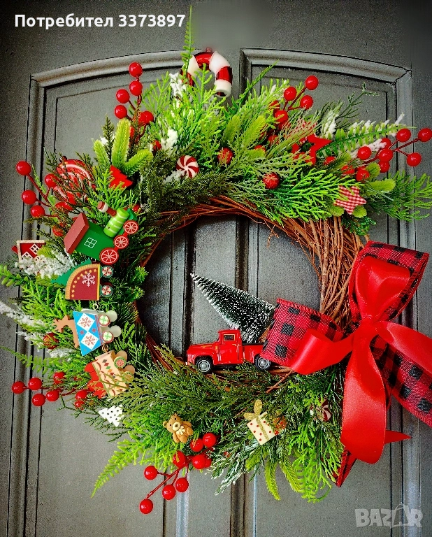 Ръчно изработени коледни венци и декорации, снимка 1