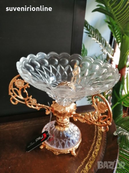 Луксозна стъклена бонбониера , снимка 1