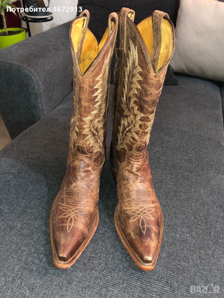 Нови каубойски ботуши/ръчно изработени внос от САЩ #45, снимка 1
