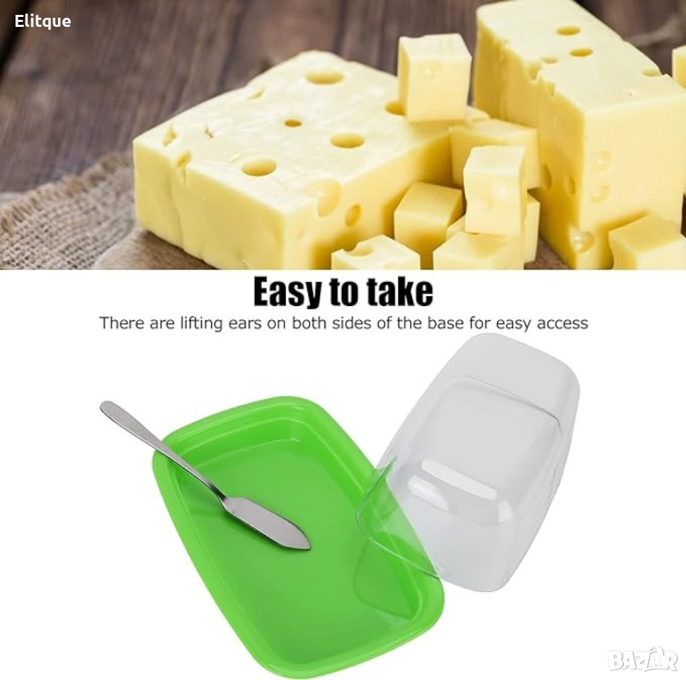 Комплект кутия за съхранение на масло и прибор за мазане, снимка 1