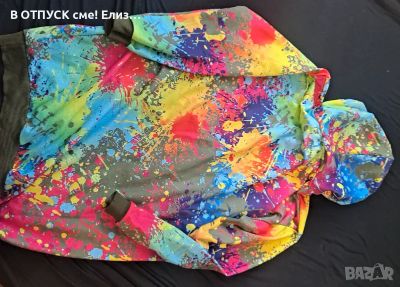 Суичер.туника рокля торбест електрик цветове, снимка 1