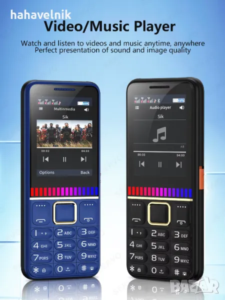 3 SIM карти! Телефон SERVO 2175 Magic Voice ЧЕРЕН, снимка 1