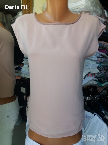 УНИКАЛНО КРАСИВА блуза в перлен пепел от рози цвят, снимка 1