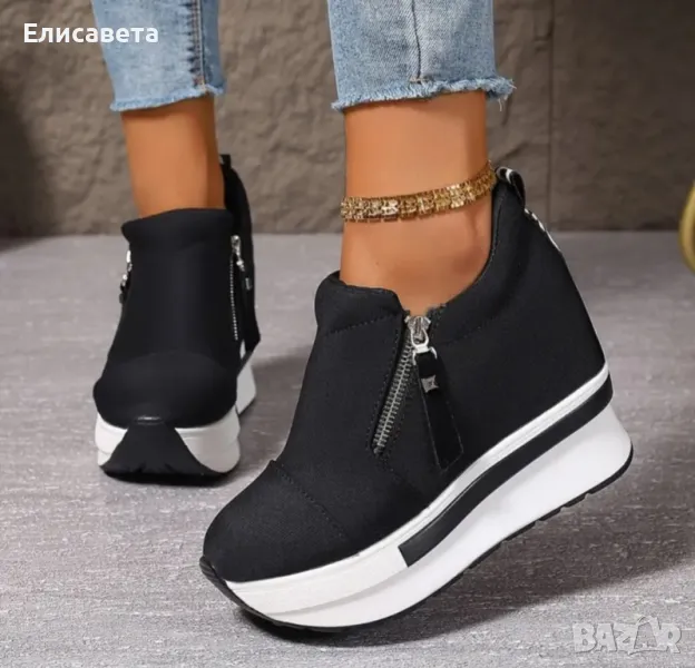 Дамски модерни кецове на платформа , снимка 1