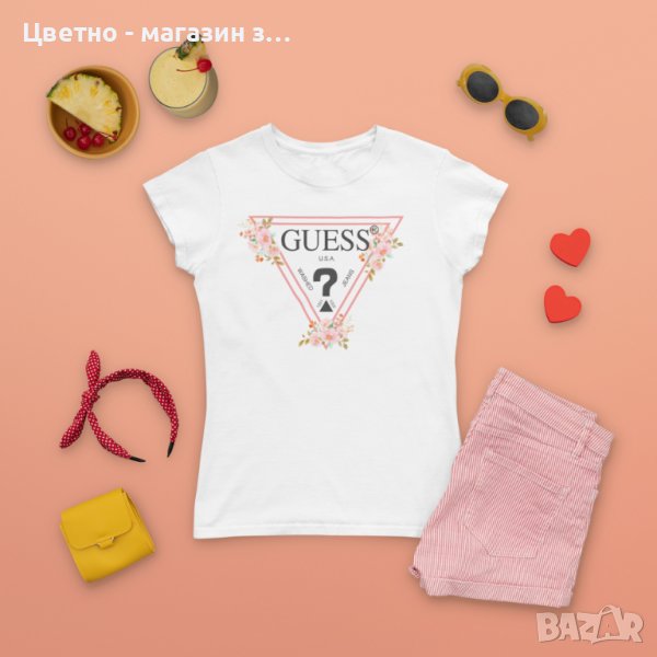 Дамска /  детска тениска принт GUESS , снимка 1