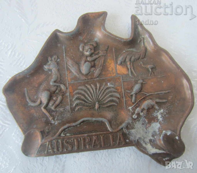 Австралия стар пепелник кенгуру коала птицечовка метал, снимка 1