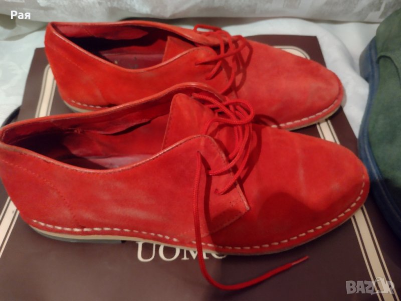 Червени кожени обувки 100 % кожа , снимка 1