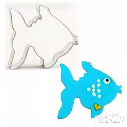Златна Рибка риба метална форма резец сладки тесто бисквитки фондан, снимка 1