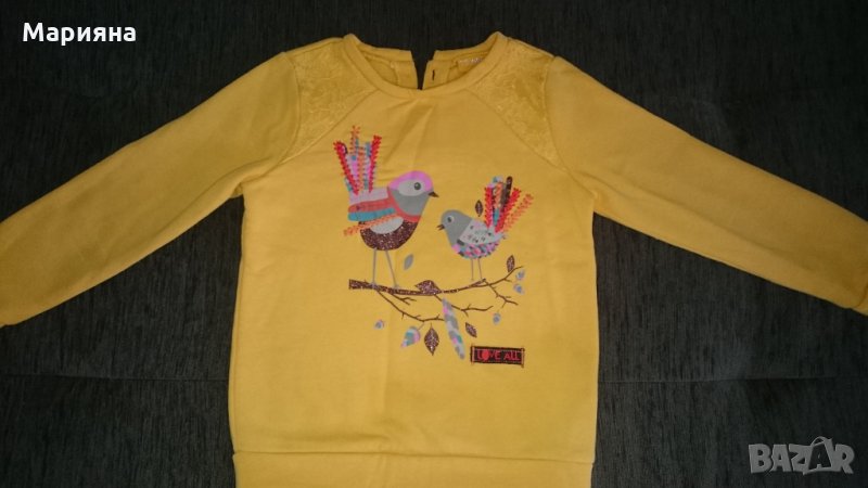 жълта блузка птички, снимка 1