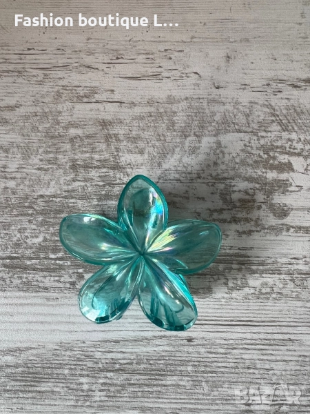 Синя шнола за коса с хавайско цвете 🩵, снимка 1