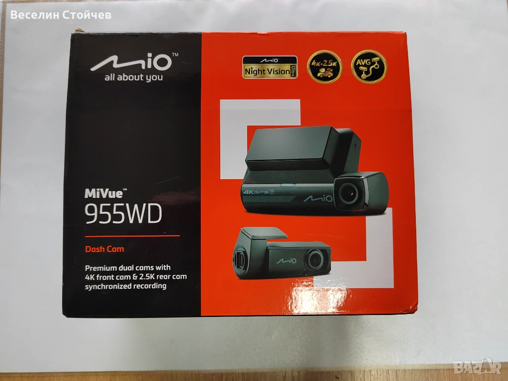Видеорегистратор Mio MiVue 955WD, Двоен, 4K/2.5K, HDR, Wi-Fi, GPS, снимка 1