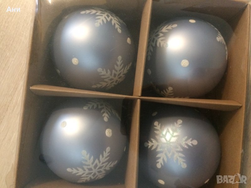 Коледни топки от стъкло - 4 бр., снимка 1