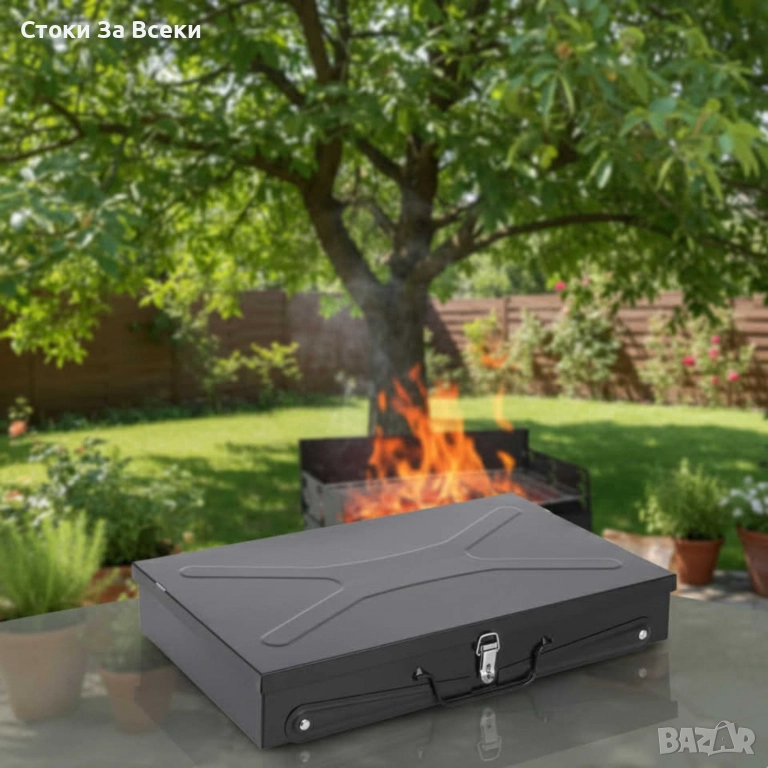 Сгъваема градинска скара за къмпинг и пикник, снимка 1