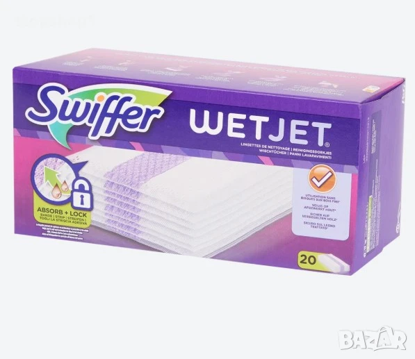 Пълнител за почистващи кърпички Swiffer WetJet 10 бройки в кутия , снимка 1