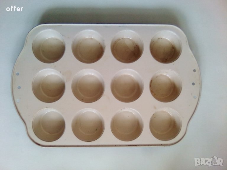 Форма за мъфини и сладкиши, 12 форми, 41,4х26,3х3 см - само по телефон!, снимка 1