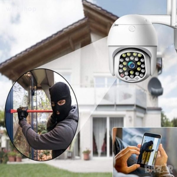 Външна водоустойчива 23 LED WiFi Full HD 2.0MP въртяща камера, снимка 1