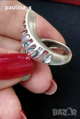 Четири броя / Винтидж / Ръчно изработени сребърни пръстени, снимка 17 - Пръстени - 32484159