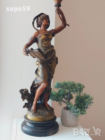 Антикварна газена лампа -19 век., 1 500 €/височина 60 см./, снимка 4 - Антикварни и старинни предмети - 52310300