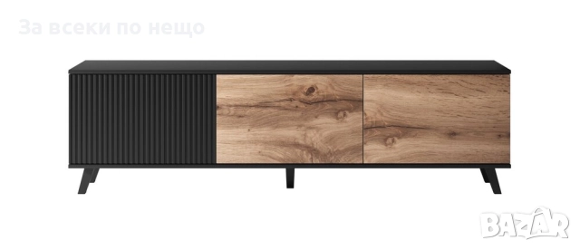 ТВ шкаф RANDOM RTV-2 180 дъб вотан/черно Код P1289