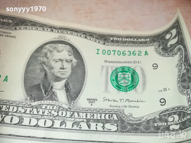 ДВА ДОЛАРА-КОЛЕКЦИОНЕРСКА БАНКНОТА 1110241039, снимка 8 - Нумизматика и бонистика - 47543479