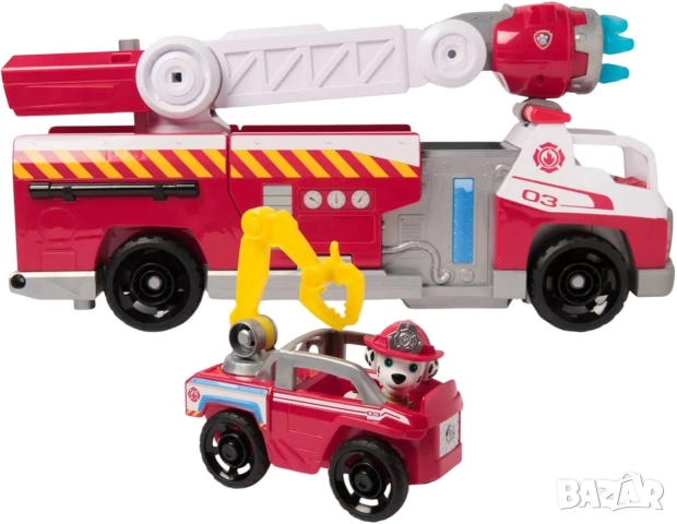 Намалена цена! Игрален комплект Spin Master Paw Patrol - Пожарната на Маршал с бързо презареждане, снимка 3 - Коли, камиони, мотори, писти - 52813098