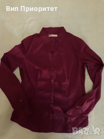 Лилава риза 100 % еластан , супер елегантен модел, много впечатляващ, дълъг ръкав   , снимка 2 - Ризи - 37510187