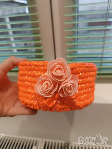 Ръчно изплетен панер, снимка 8 - Декорация за дома - 49153327