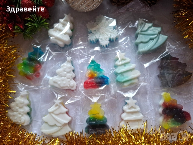 Коледни глицеринови хипоалергенни сапунчета , снимка 3 - Коледни подаръци - 52796773
