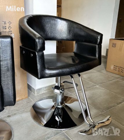Фризьорски стол с маслен крик, измивна колона и бръснарски стол, снимка 11 - Фризьорски столове - 42228487