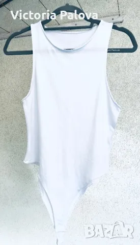 Бяло боди/потник, снимка 3 - Корсети, бюстиета, топове - 47316806