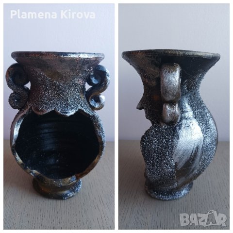 Декоративен свещник от керамика , снимка 1 - Декорация за дома - 43836399