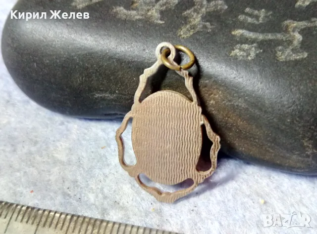 СТАРА АЖУРНА МЕТАЛНА ИЗТОЧНОПРАВОСЛАВНА НАГРЪДНА ИКОНКА 43516, снимка 6 - Антикварни и старинни предмети - 48806297