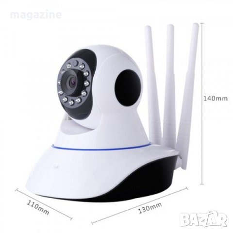 Wi-Fi ip подвижна камера-Smart Camera,бебефон+звук, снимка 4 - IP камери - 28233158