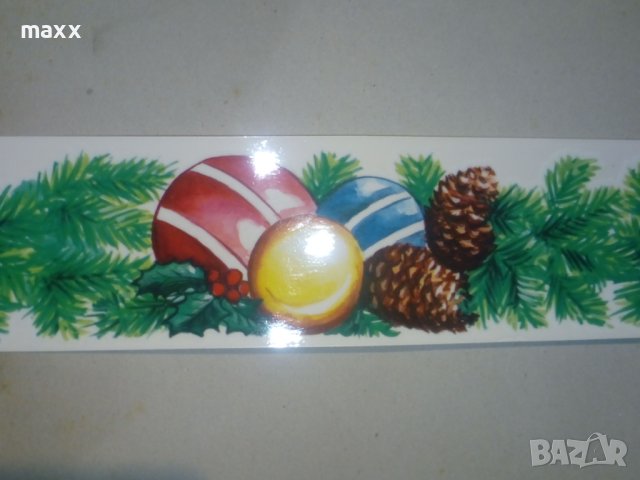 Коледни, зимни многократни стикери за стъкло 68 х 680 мм, 10 бр