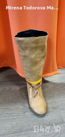 Велурен ботуш 38 номер, снимка 2 - Дамски ботуши - 38755433