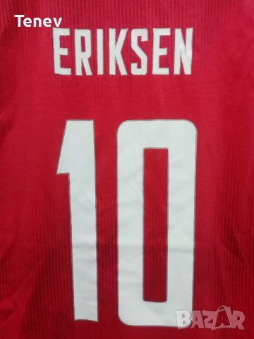 Дания Ериксен оригинална футболна тениска фланелка Denmark Eriksen Hummel L Euro 2020, снимка 3 - Тениски - 43093673