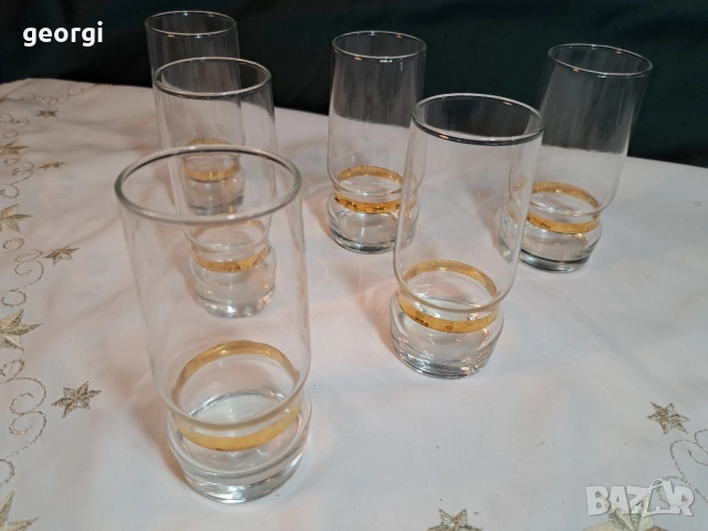 немски чаши със златен кант 28/5, снимка 3 - Чаши - 51971373