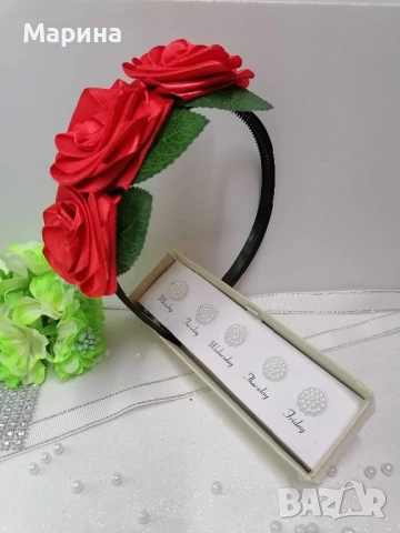 Китка за глава, вариант 25, снимка 6 - Шноли, диадеми, ленти - 53488909