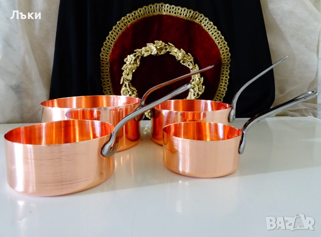 Медна тенджера 1.6 л.,чиста червена мед. , снимка 8 - Антикварни и старинни предмети - 52553239