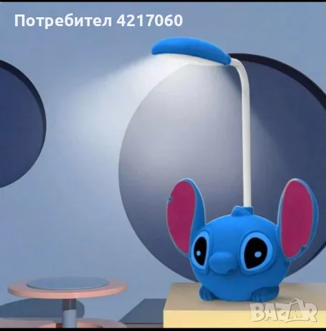 Детска нощна лампа Disney Stitch, снимка 3 - Настолни лампи - 47874016