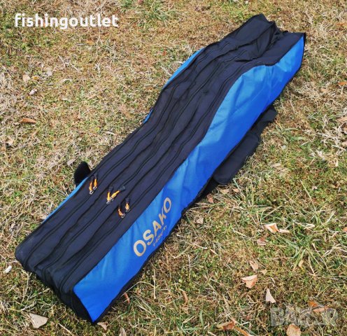 Рибарски шарански троен калъф за до 6 въдици с макари 130 до 160см, снимка 2 - Такъми - 44084865